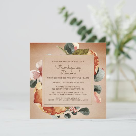 Rustige Thanksgiving Waterverf Kaart (Staand voorkant)