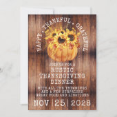 Rustige Thanksgiving zonnebloem pompoen Kaart (Voorkant)