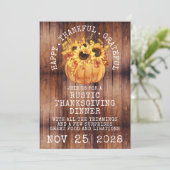 Rustige Thanksgiving zonnebloem pompoen Kaart (Staand voorkant)