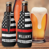 Rustige Thin Red Line Persoonlijke brandweerman Flesjeskoeler