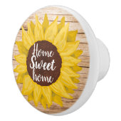 Rustige Thuis - Zonnebloem voor zonne-energie Keramische Knop (Rechts)