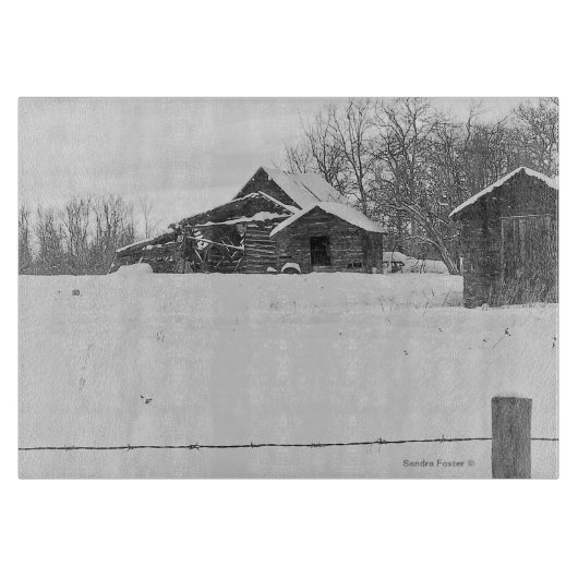 Rustige tinten foto's snijvlak snijplank (Voorkant)