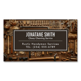 Rustige Tools Carpenter Handyman Woodworkarbeider Magnetisch Visitekaartje