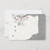 Rustige Tortelduifjes in de landelijke aardbol RSVP Kaartje (Achterkant)