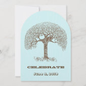 Rustige Tortelduifjes in het bos die in een boombr Kaart (Achterkant)