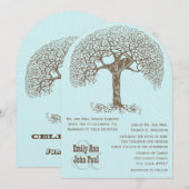 Rustige Tortelduifjes in het bos die in een boombr Kaart (Voorkant / Achterkant)