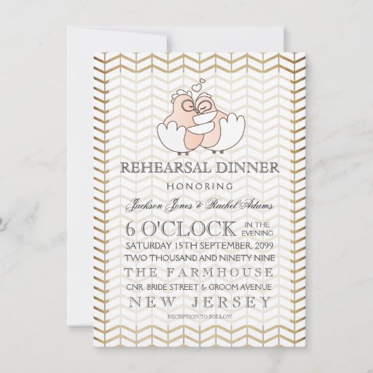 Rustige  Tortelduifjes repetitie Kaart (Voorkant)