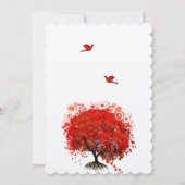 Rustige Tortelduifjes rond rode bosbomen Kaart (Achterkant)