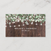 Rustige touwlichten bruiloft RSVP-webkaart Informatiekaartje (Achterkant)