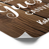 Rustige touwlichten gastendoek bruiloft bord poster (Hoek)