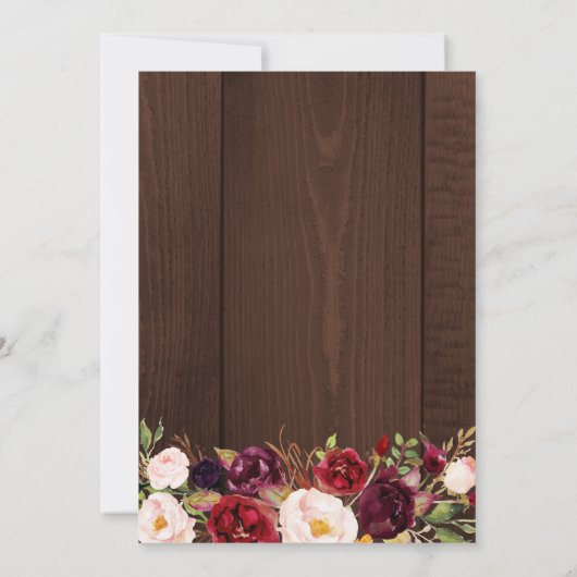 Rustige touwlichten trouwuitnodiging kaart (Achterkant)