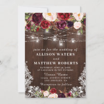 Rustige touwlichten trouwuitnodiging