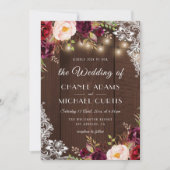 rustige touwlichten trouwuitnodiging kaart (Voorkant)