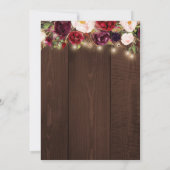 rustige touwlichten trouwuitnodiging kaart (Achterkant)