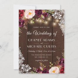 rustige touwlichten trouwuitnodiging kaart