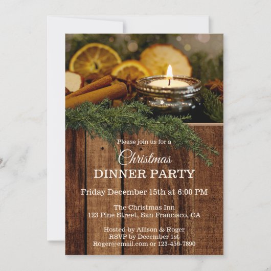 Rustige traditionele kerstfeestdag uitnodigen kaart (Voorkant)