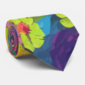 Rustige traditionele kleurrijke landbloemen stropdas (Opgerold)