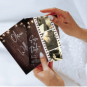 Rustige trendy fotocabine sparen de datumuitnodigi save the date