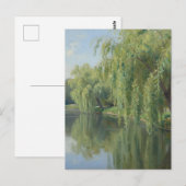 Rustige treurwilgen vijver landschap briefkaart (Voorkant / Achterkant)