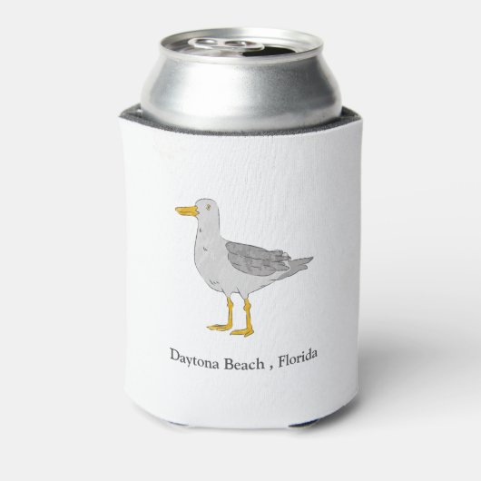 Rustige tropische bestemming strand bruiloft blikjeskoeler (Blikje Achterkant)