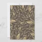 Rustige tropische bladeren botanische tintage brui kaart (Achterkant)