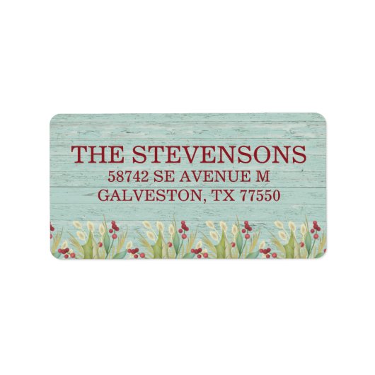 Rustige tropische kerst etiket (Voorkant)