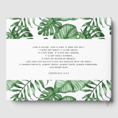 Rustige tropische Natuur botanische groen-bruiloft Gastenboek (Achterkant)