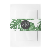 Rustige tropische Natuur botanische groen-bruiloft Uitnodigingen Wikkel (Voorkant Voorbeeld)