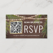 Rustige tropische palm QR-code RSVP bruiloft Informatiekaartje (Voorkant)