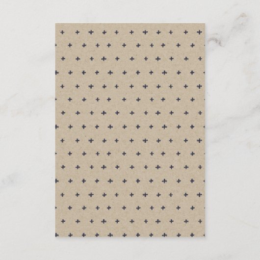 Rustige tropische palmbomen naïeve Kraft Wedding R Informatiekaartje (Achterkant)