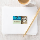 Rustige tropische strandbestemming bruiloft etiket (Insitu)