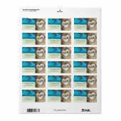 Rustige tropische strandbestemming bruiloft etiket (Full Sheet)