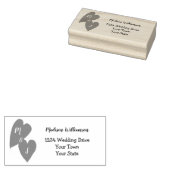 Rustige Trouw | Monogram Hart Retouradres Rubberstempel (Gestempeld)