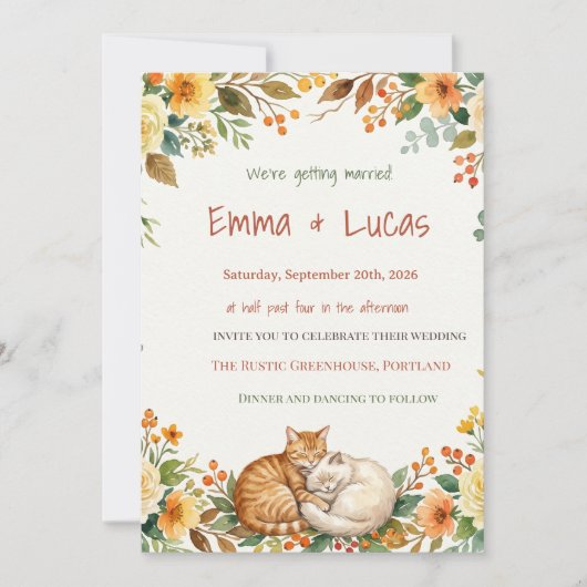 Rustige Trouwdag Emma Lucas Kaart (Voorkant)