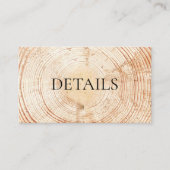 Rustige Trouwdag Houtnerf Details QR-code Sjabloon (Voorkant)