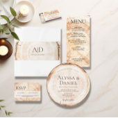 Rustige Trouwdag Houtnerf Details QR-code Sjabloon