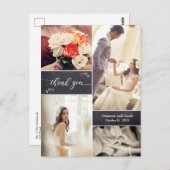 Rustige trouwfoto bedankt je verticaal briefkaart (Voorkant / Achterkant)