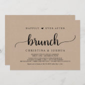 Rustige trouwontwikkeling Gelukkig ooit na brunch Kaart (Voorkant / Achterkant)