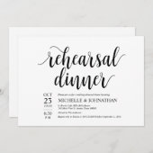 Rustige trouwrepetitie voor het diner kaart (Voorkant / Achterkant)