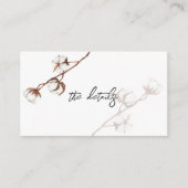 Rustige trouwtrendy katoen - Gegevens Informatiekaartje (Voorkant)