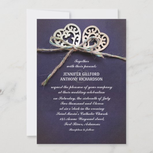 rustige trouwuitnodiging kaart (Voorkant)