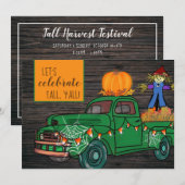 Rustige  Truck Herfst Harvest Festival Party Kaart (Voorkant / Achterkant)