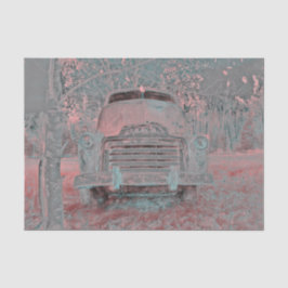 Rustige  Truck Pastel Pink Grey Retro Tissuepapier