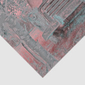 Rustige  Truck Pastel Pink Grey Retro Tissuepapier (Detail)