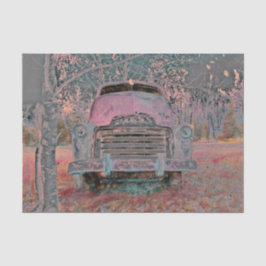 Rustige  Truck Pink Grey Oranje Retro Tissuepapier