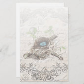 rustige tsjechië : botanisch vogelnest briefpapier (Voorkant / Achterkant)