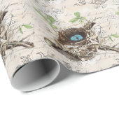 rustige tsjechië : botanisch vogelnest cadeaupapier (Rol Hoek)