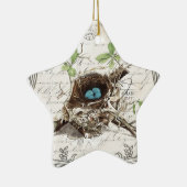 rustige tsjechië : botanisch vogelnest keramisch ornament (Rechts)