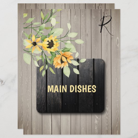 Rustige tuinboerenverdeler voor het recept (Voorkant / Achterkant)