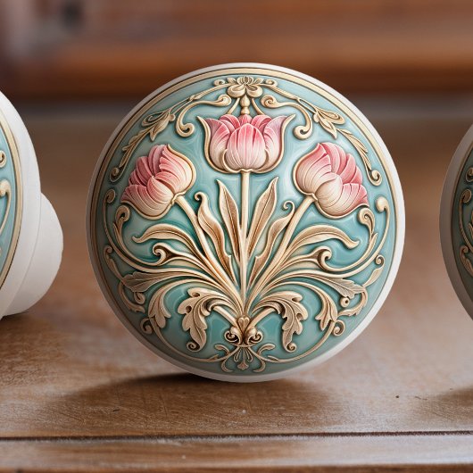 Rustige Tulp Trio Keramische Knop Trekker